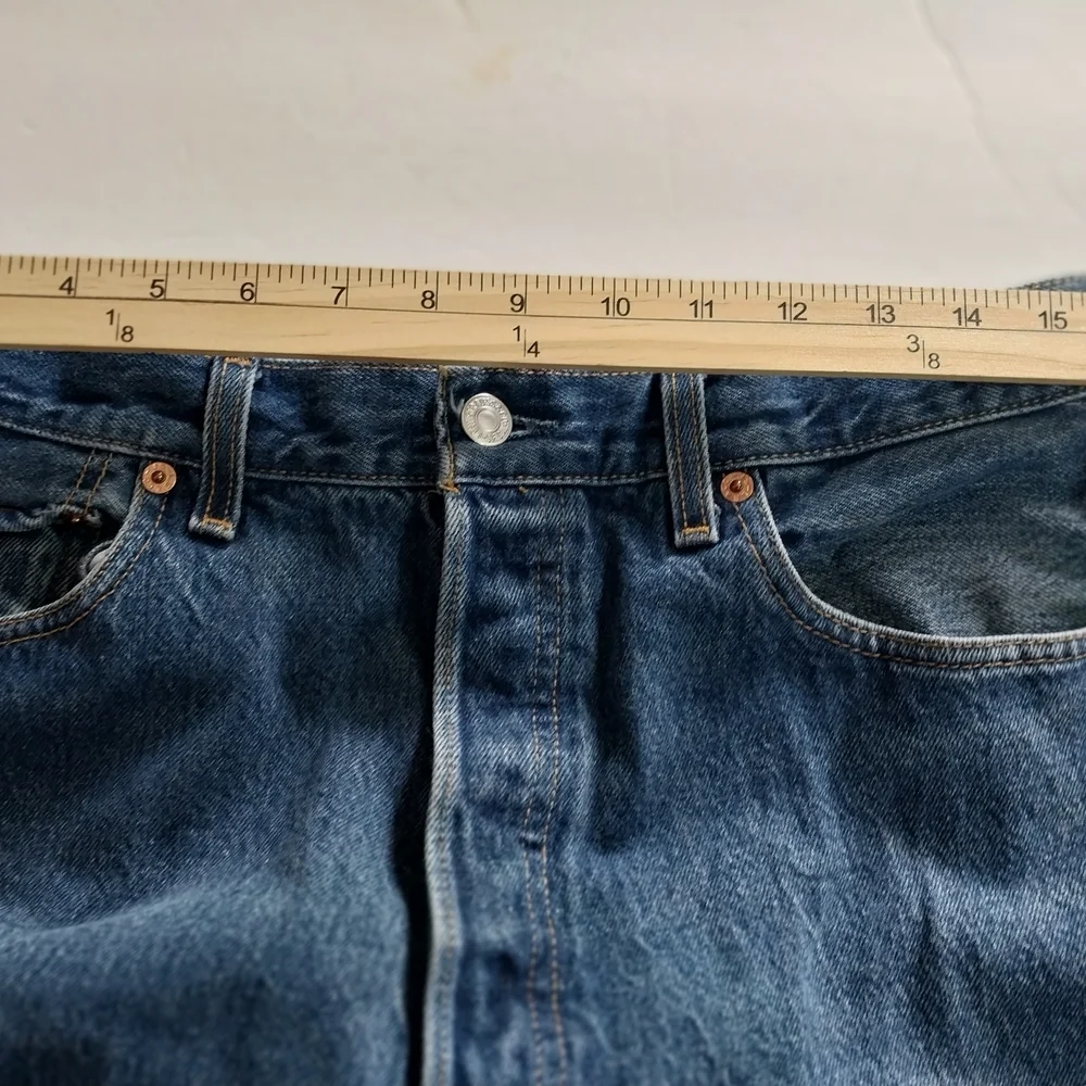 LEVI'S 501 Men's Straight Fit Denim Jeans - Deep Blue